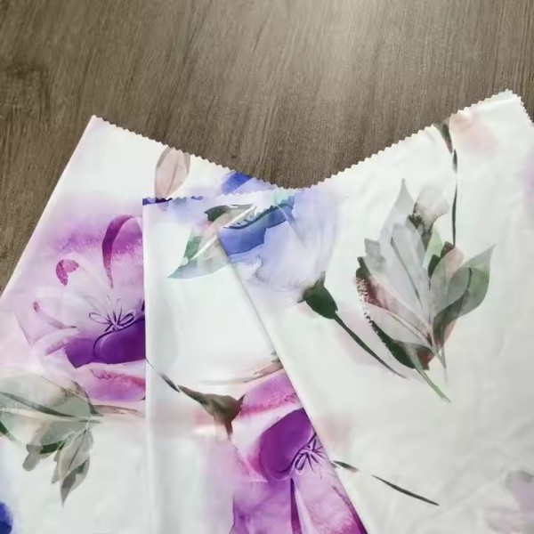 Polyester Stretch Jersey Knit Fabric Digital Printed Big Flower Designs For European Markets 100% Po / 2