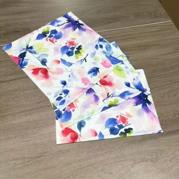 Polyester Stretch Jersey Knit Fabric Digital Printed Big Flower Designs For European Markets 100% Po / 2