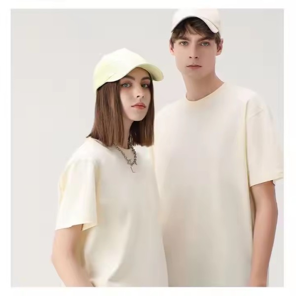 Wholesale Custom 230GSM Cotton White T-Shirts Drop Shoulder Streetwear Blank Oversized Dropped Shoul / 2