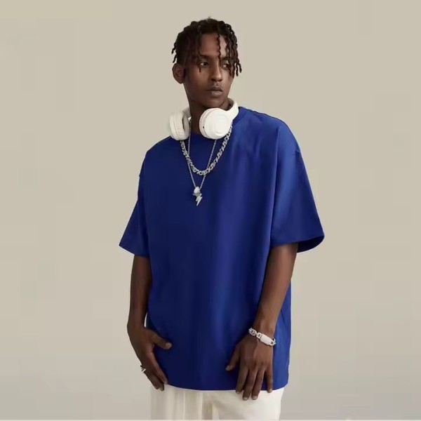 Custom 260G High Quality Heavyweight 100% Cotton T Shirt Streetwear Fashion Blank Oversized Drop Sho / 3