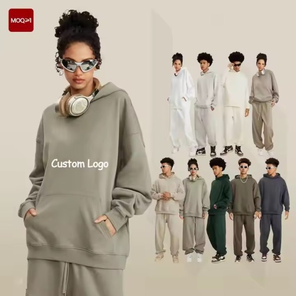 Custom High Quality Streetwear Long Sleeve Tracksuit Sweatpants Work Out Casual Sport Wear Hoodies a / 3