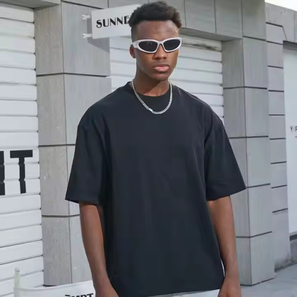 Custom 2023 Summer Pro Club Heavyweight 230g Loose Oversized Solid Color Streetwear Fashion Washed V / 3