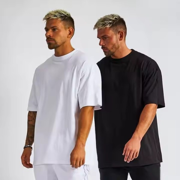 240G High Quality Cotton Custom T Shirt for Men Blank Heavy Weight Oversized Tshirt Printing Men / 3