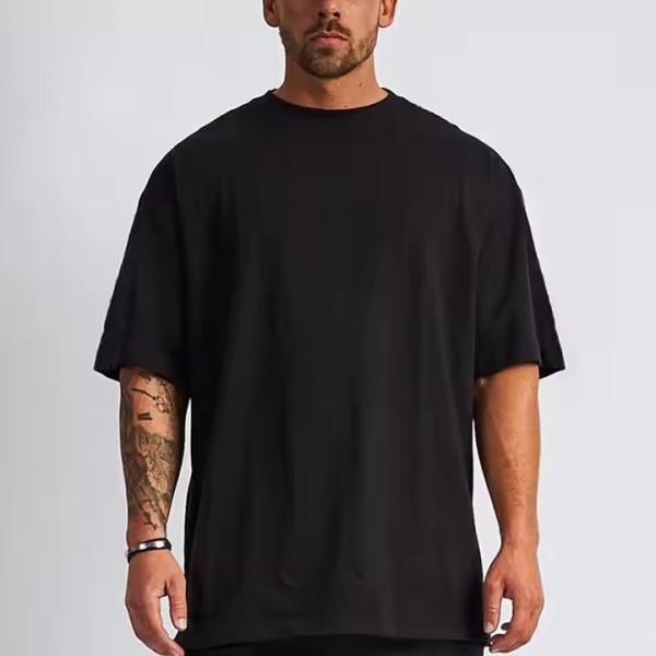 240G High Quality Cotton Custom T Shirt for Men Blank Heavy Weight Oversized Tshirt Printing Men / 2