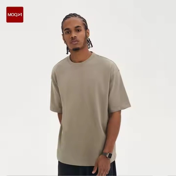 Manufacturer Custom 100% Cotton 280G Heavyweight Plain Streetwear Oversized Solid Color Casual Short / 2