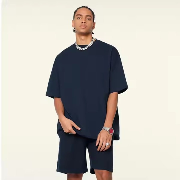 Custom LOGO Wholesale High Quality Quick-dry Casual Pocket Training Jogging Oversize T Shirt and Sho / 3