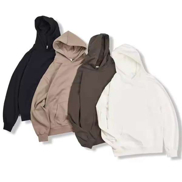 Wholesale Cotton 100% Cotton Oversized Hoodie French Terry Pullover Heavyweight Hoodie Drop Shoulder / 2