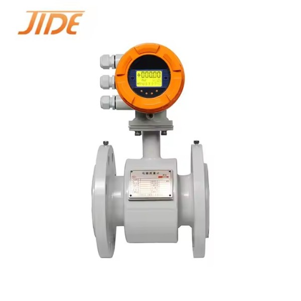 Integrated Slurry Electromagnetic Flow Meter 3.6V Pulse Output Stainless Steel Thread Connection Liq / 2
