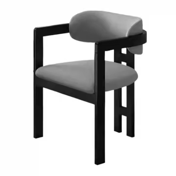 Luxury Elegant Oak Wooden Dining Room Chair Italian White Upholstered Dining Chair PU Leather Restau / 3