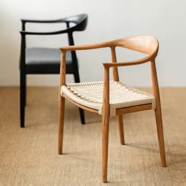 Italian Luxury Walnut Restaurant Dining Chair Modern Solid Wood Restaurant Furniture Nordic Dining R / 2