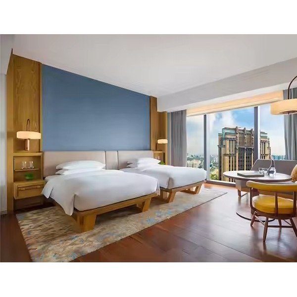 Wyndham Project 3 4 5 Star Luxury Hotel Bedroom Set Foshan Customized Contemporary Panel Wood Furnit / 1